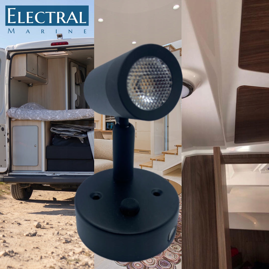 KINKIET LAMPA DO JACHTU KAMPERA LED 12/24V 2W USB Moc 2 W