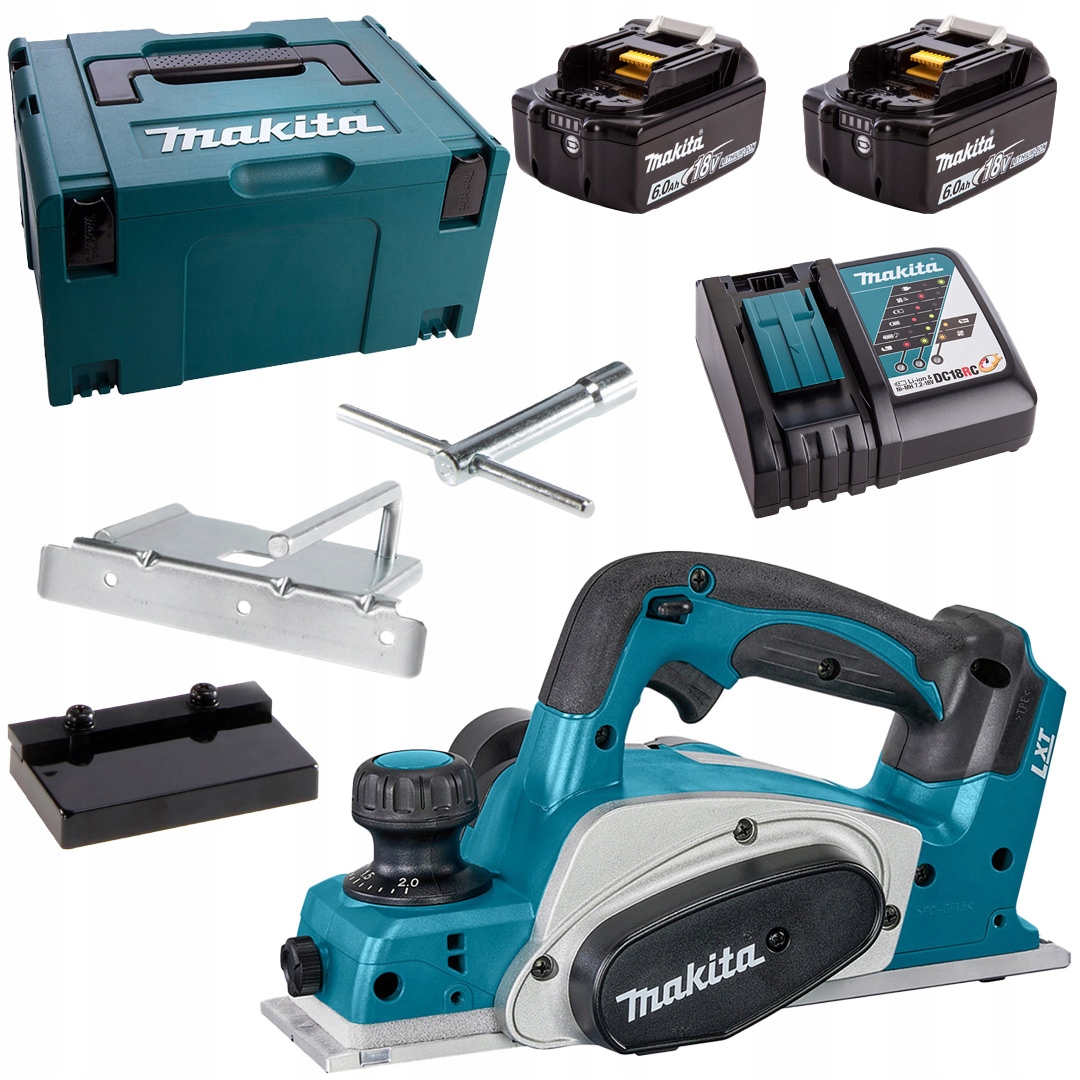 Akumulátorový hoblík, hoblík 82 mm 18 V Lxt 2x6 Ah Makita DKP180RGJ