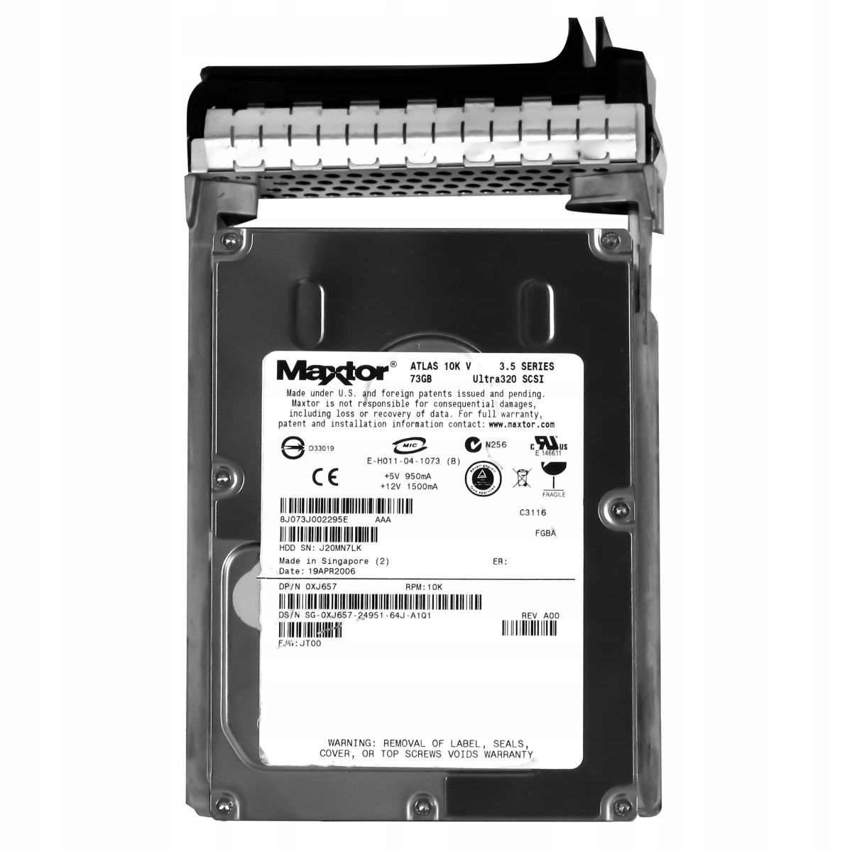 Dell 0XJ657 73GB 8MB 10K Scsi U320 3.5'' 8J073J0