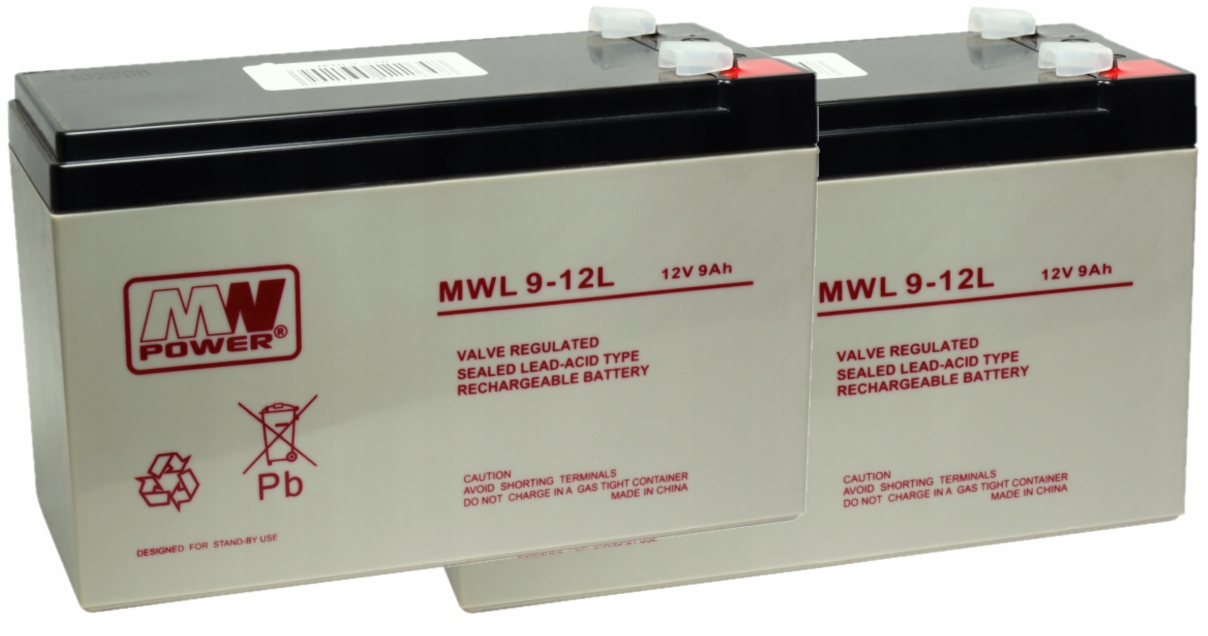 APCRBC123 RBC 123 ZESTAW AKUMULATORÓW PAKIET BATERII UPS APC 2x MWL 9-12L