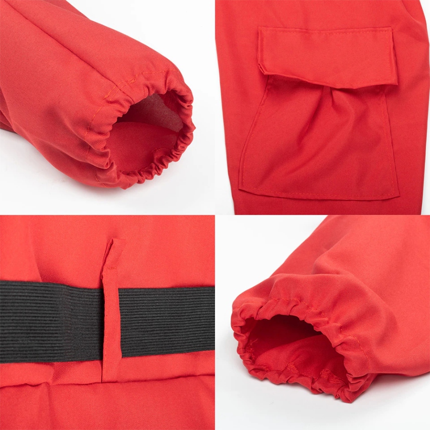 SQUID GAME STRAŻNIK STRÓJ KOMBINEZON MASKA r.M Rozmiar M