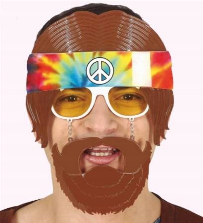 OKULARY Z WĄSAMI I BRODĄ HIPPIE HIPIS