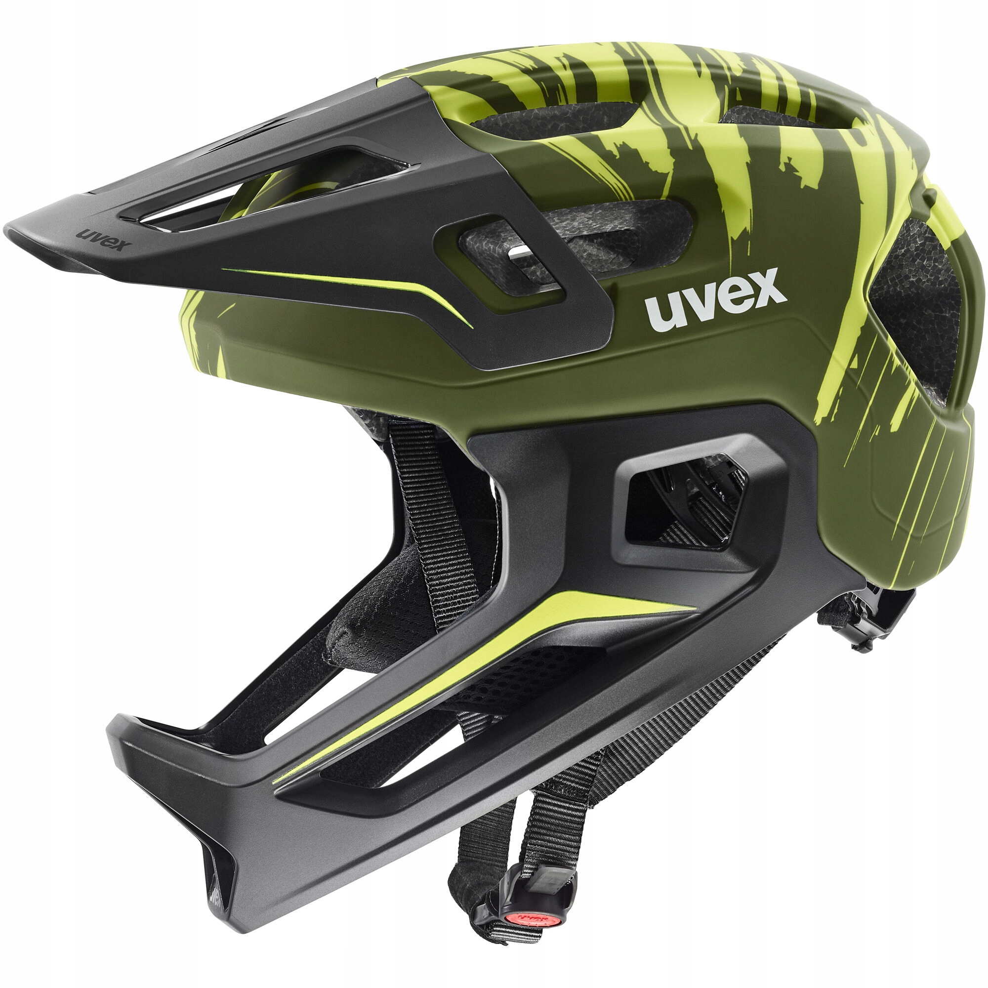 Kask rowerowy dziecięcy Uvex React jr. Fullface 52-56 cm Odpinana Szczęka
