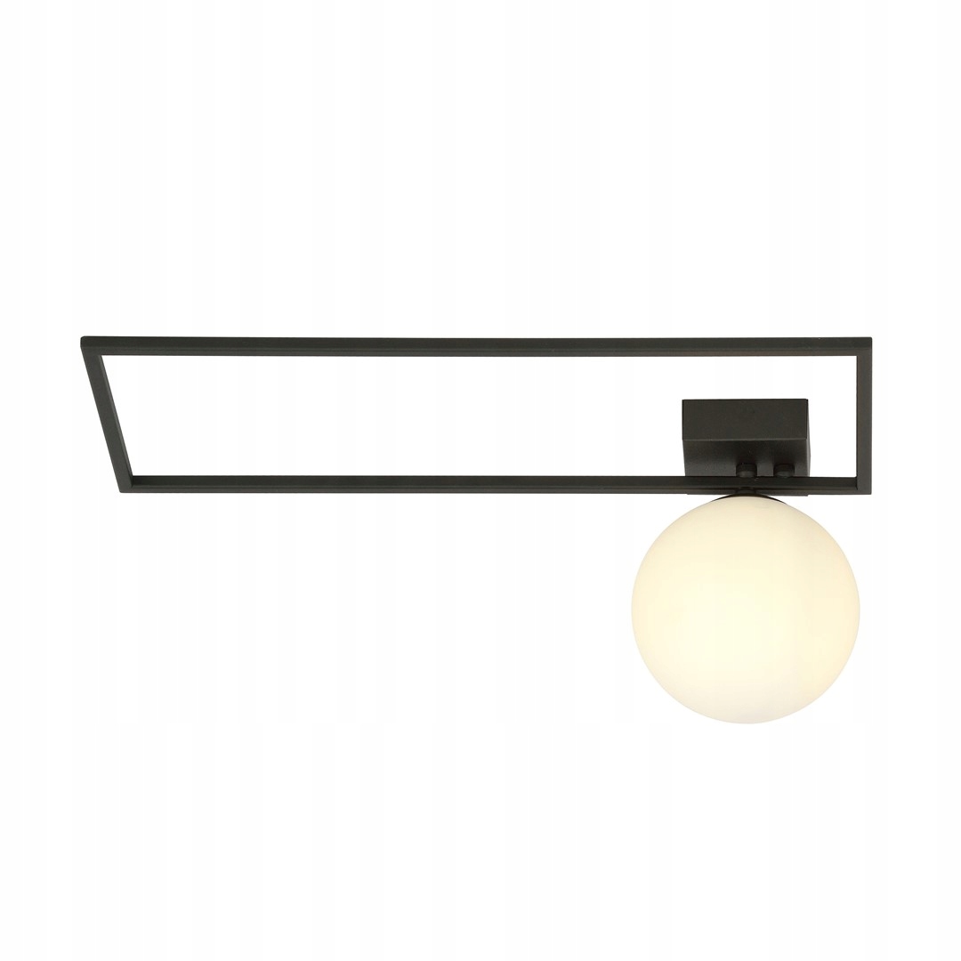 Stropná lampa Emibig Imago variant A čierna akcent opálové tienidlo biela E14