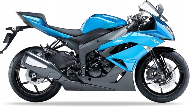 Samolepky Na Motocykl Juula Pro Kawasaki Zx 6R 2009-2010 Modré 25V