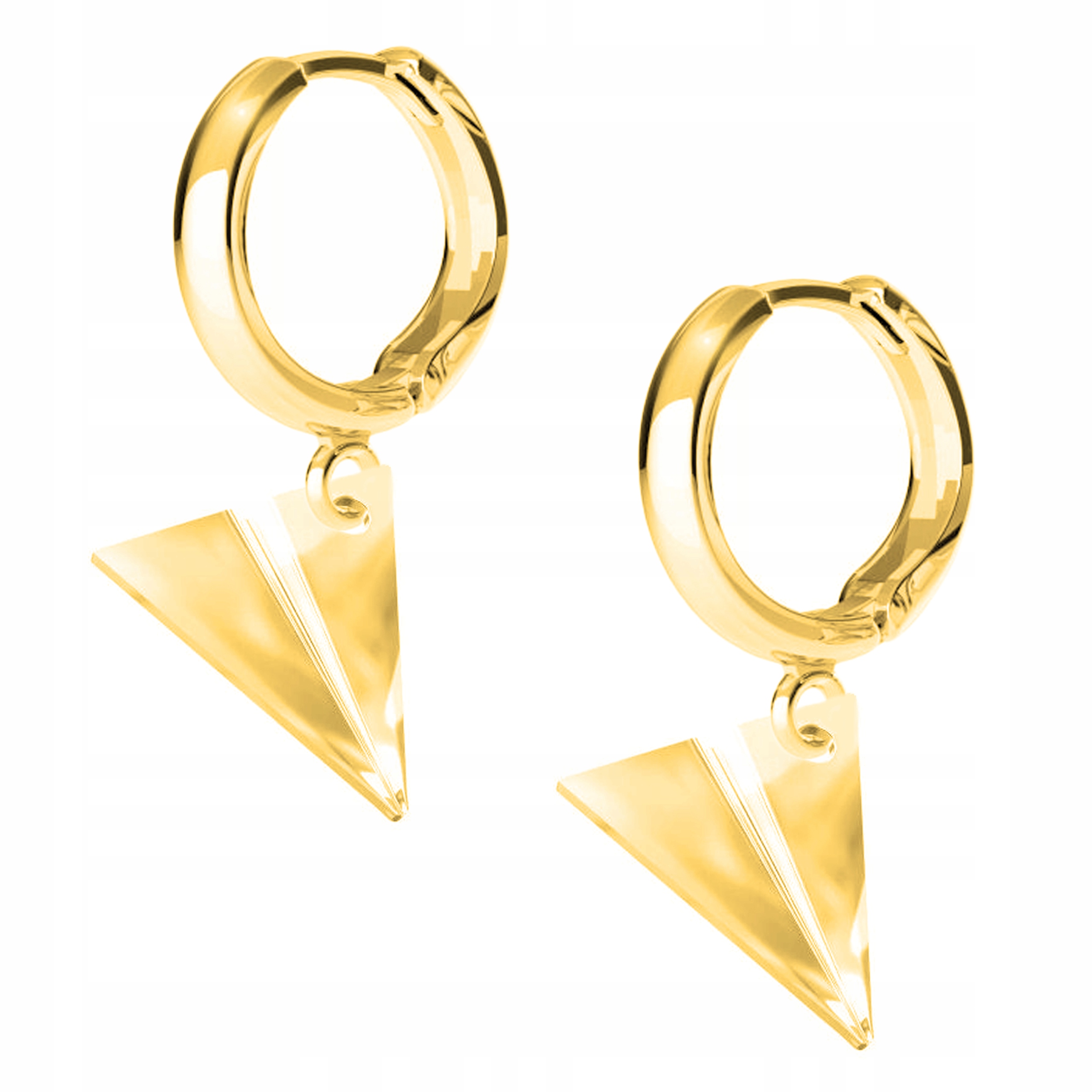 Náušnice zlaté Papírové letadlo Airplane 925