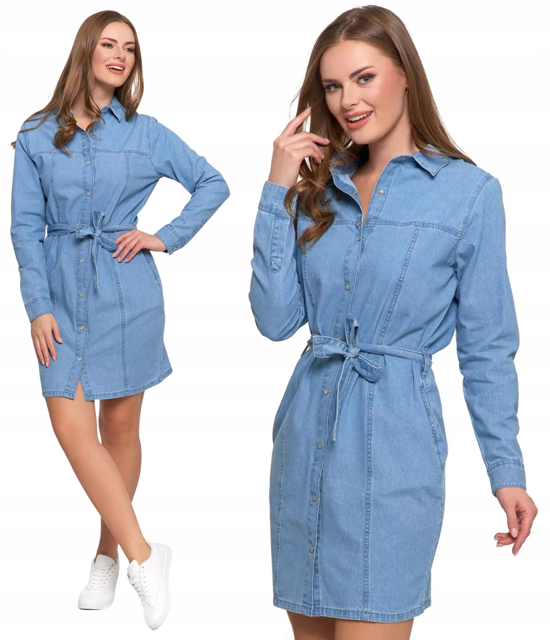 Šaty Bavlněná šála Světle Modrá Moraj S