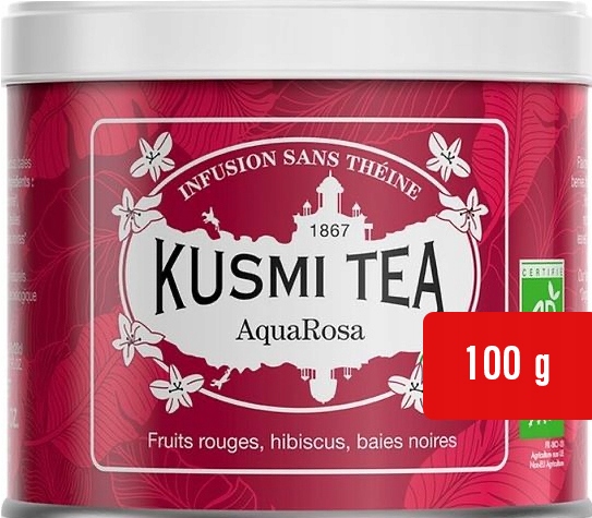 Levně Ovocný čaj Kusmi Aqua Rosa Čaj Jahoda Borůvka Malina sušená 100 g