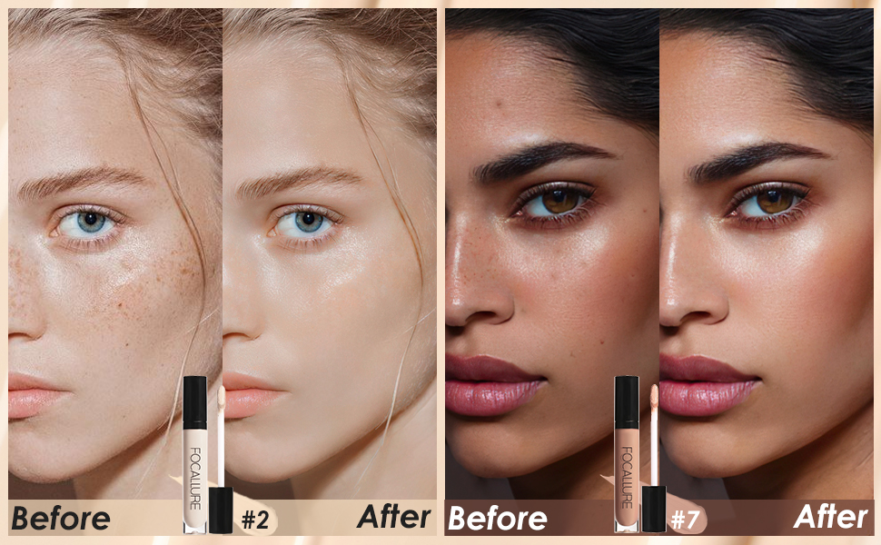 FOCALLURE 7 Colors Liquid Face Concealer Crea Marka bez marki