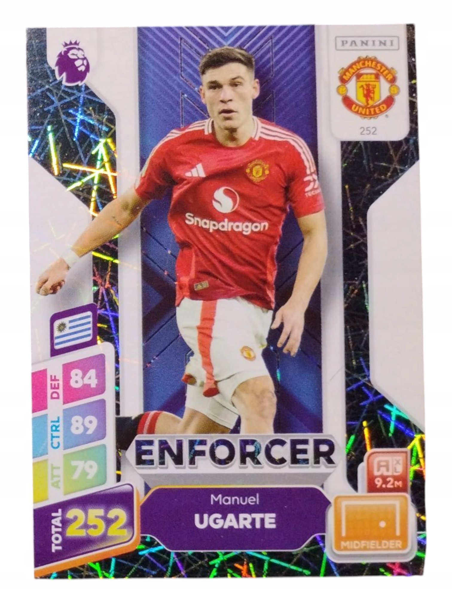 Panini Premier League Plus 2025 Enforcer Manuel Ugarte 252 Manchester
