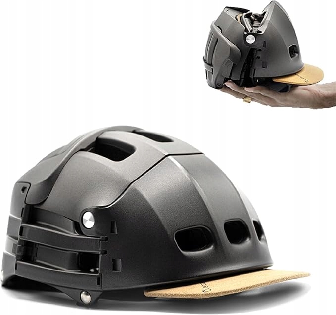 Kask rowerowy składany Overade Plixi 54-58 cm Daszek na rzep