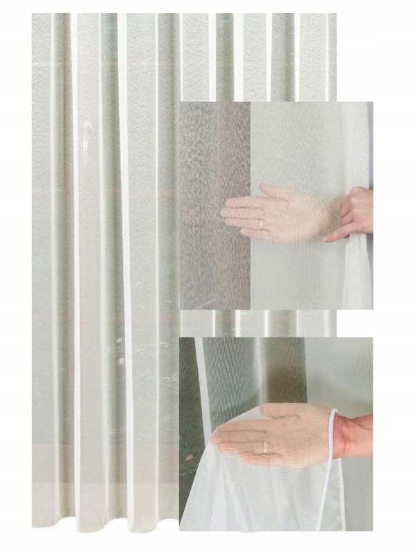 Hotové záclony s páskou na vlny Wave Barva Ecru Markýzová Záclona š. 150x280