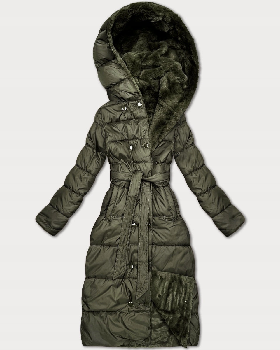 Zimní Bunda 2V1 Kožešina 6020 Khaki XL (42)