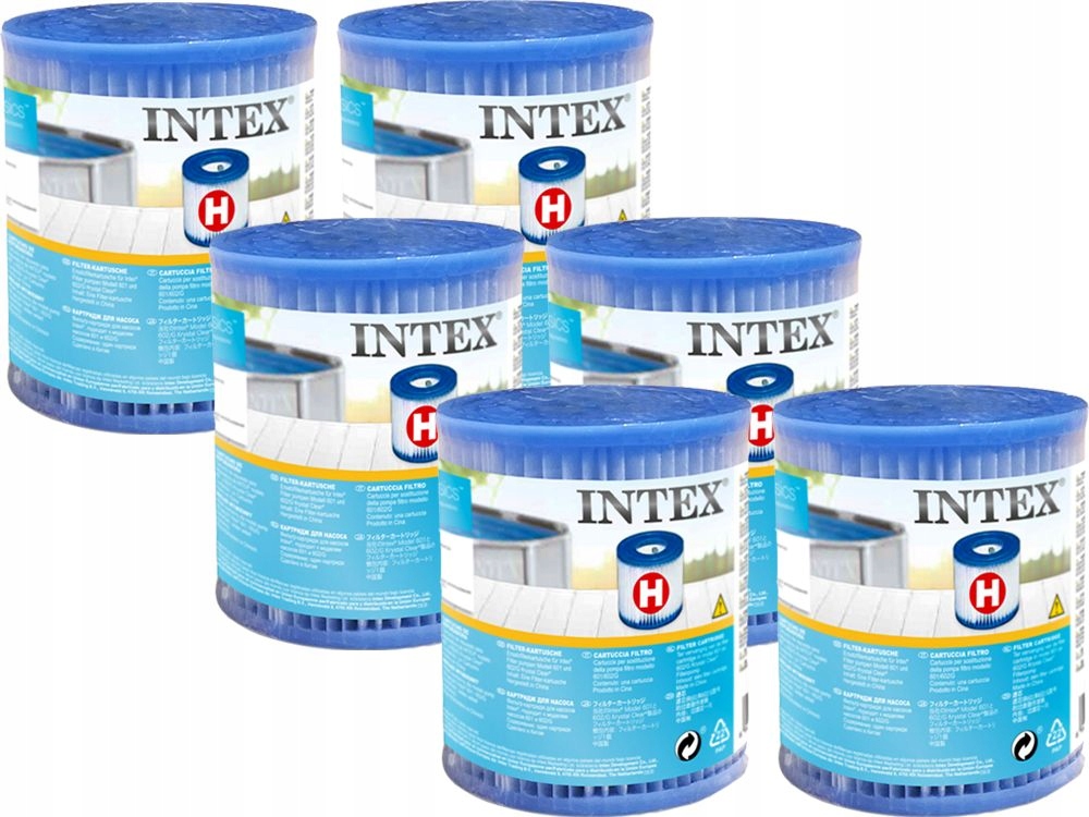 

6 x Filtr H Wkład do Pompy Basenowej Intex 29007