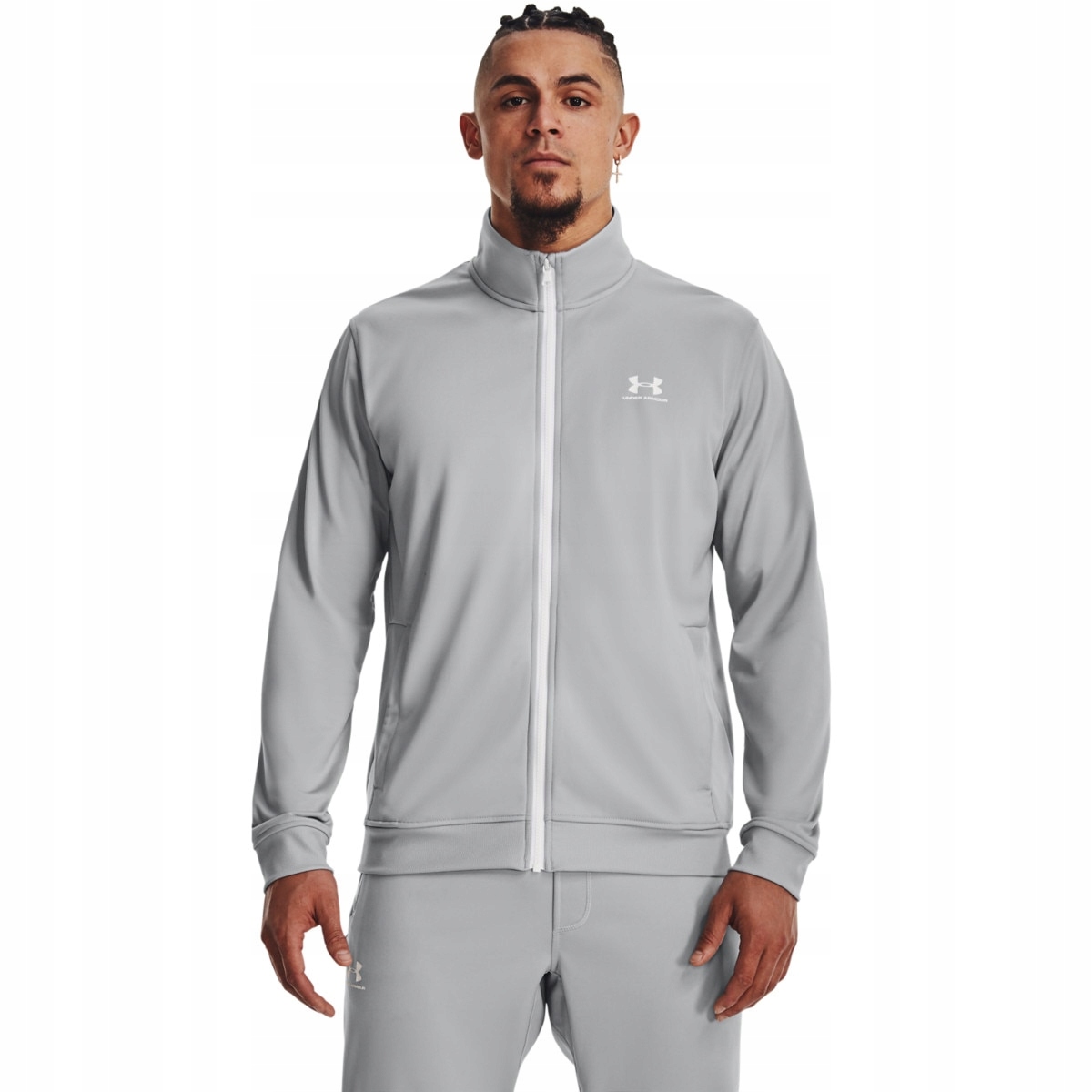 Męska bluza rozpinana Under Armour Sportstyle Tricot Jacket Szary S