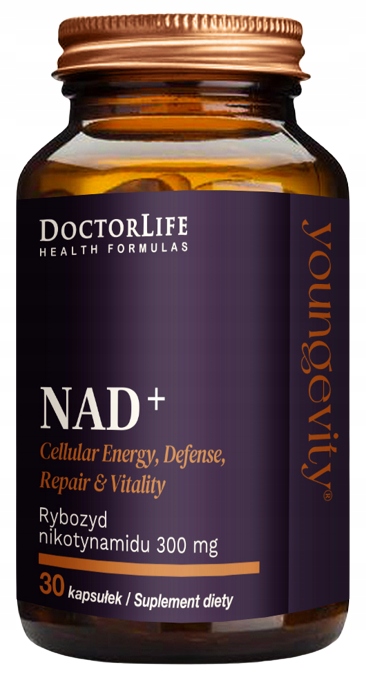 Doctor Life Nad+ Rybozyd nikotynamidu Młodość 30kaps. Witalność Regeneracja