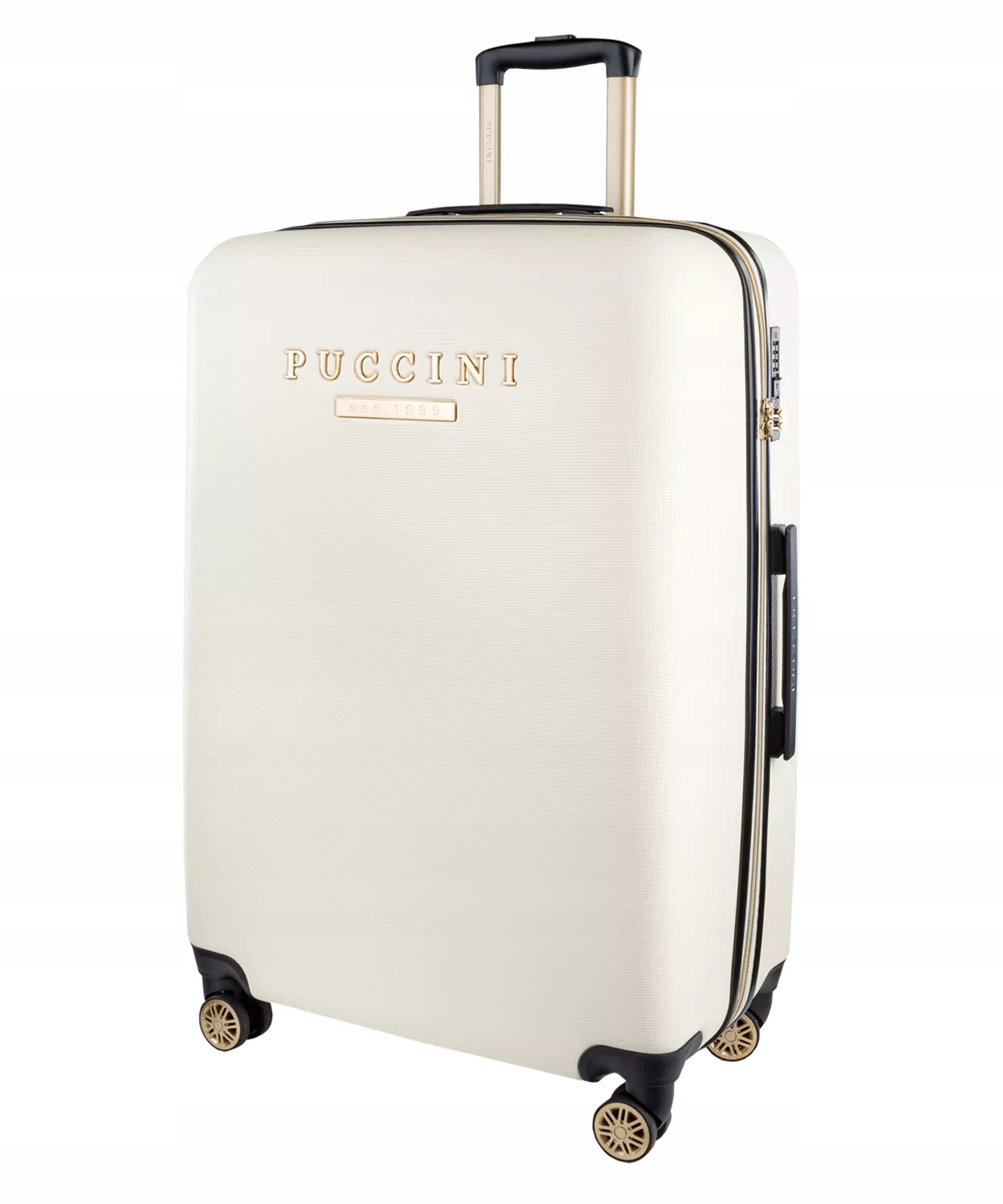 Walizka Duża Podróżna Twarda Na Kółkach Puccini Biała ABS017A 0