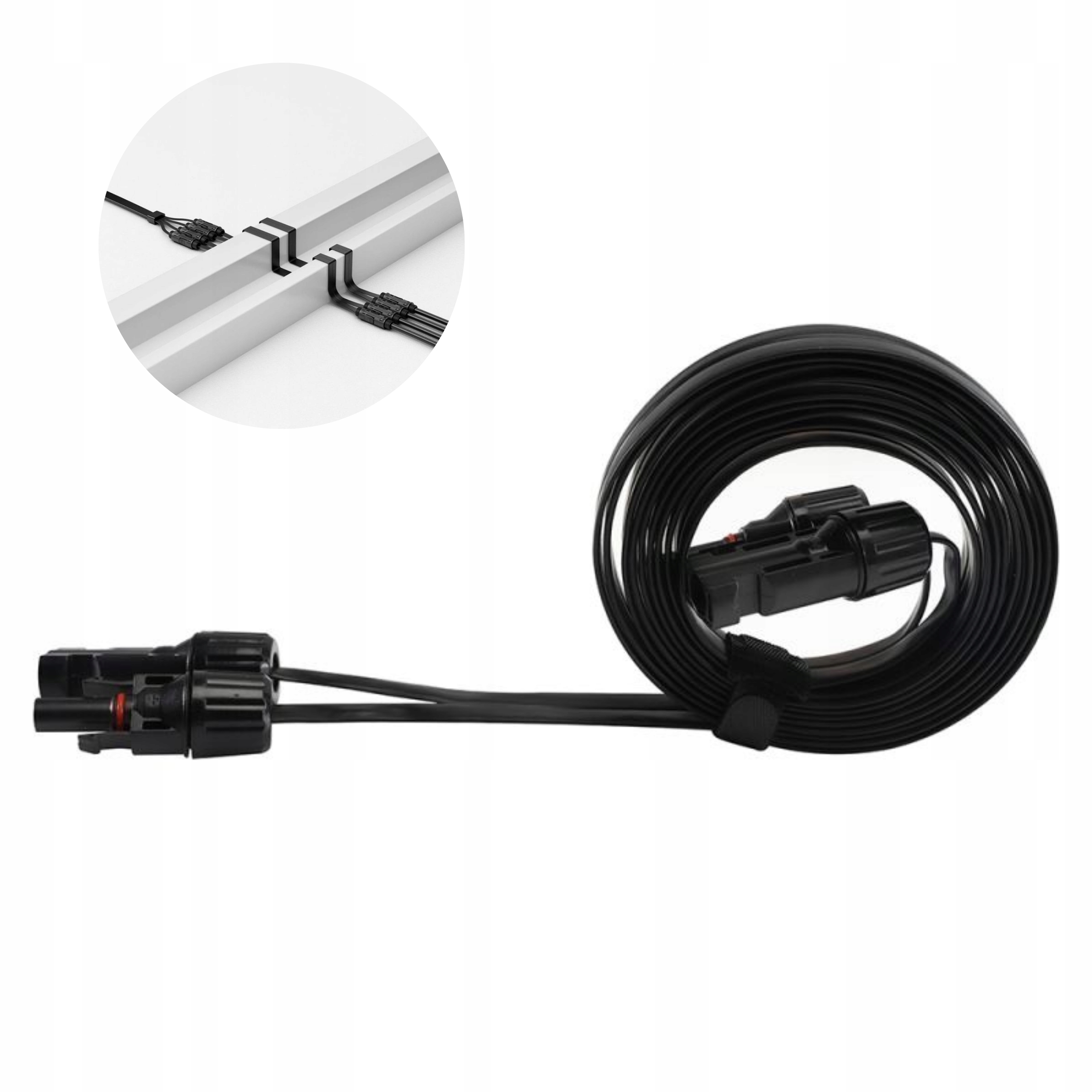Kabel Mc4 Płaski 150 cm Do Paneli Pv Solarnych Pod Okno Drzwi Przewód