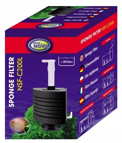 

Aqua Nova NSF-C200L Filtr Gąbkowy Narożny Do 200L