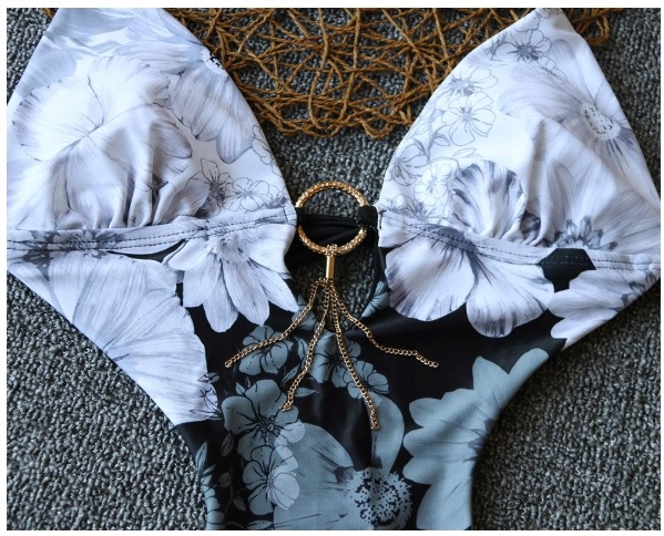 Strój kąpielowy kostium wiązany monokini L (S096) Marka K&M