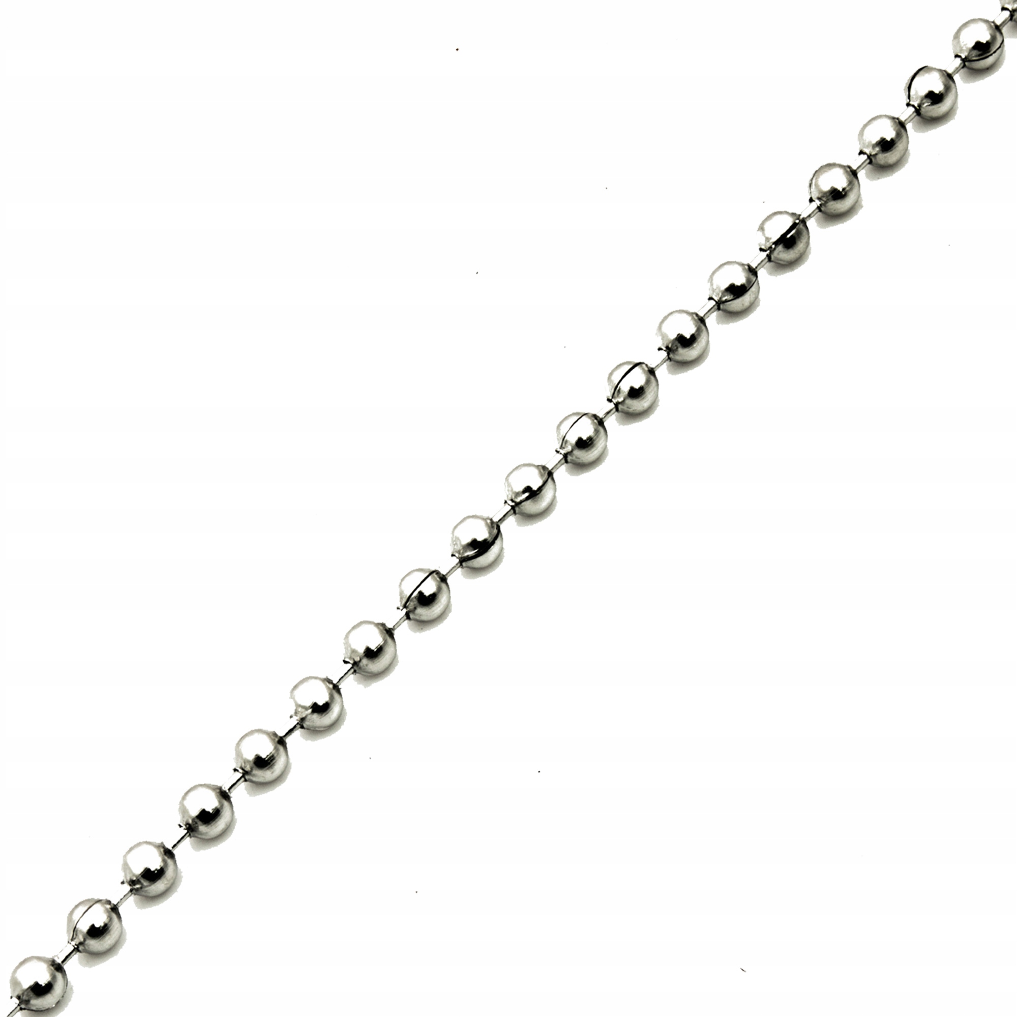 

Łańcuszek kulkowy z zapinką Stal 316L 10 cm 2,5mm
