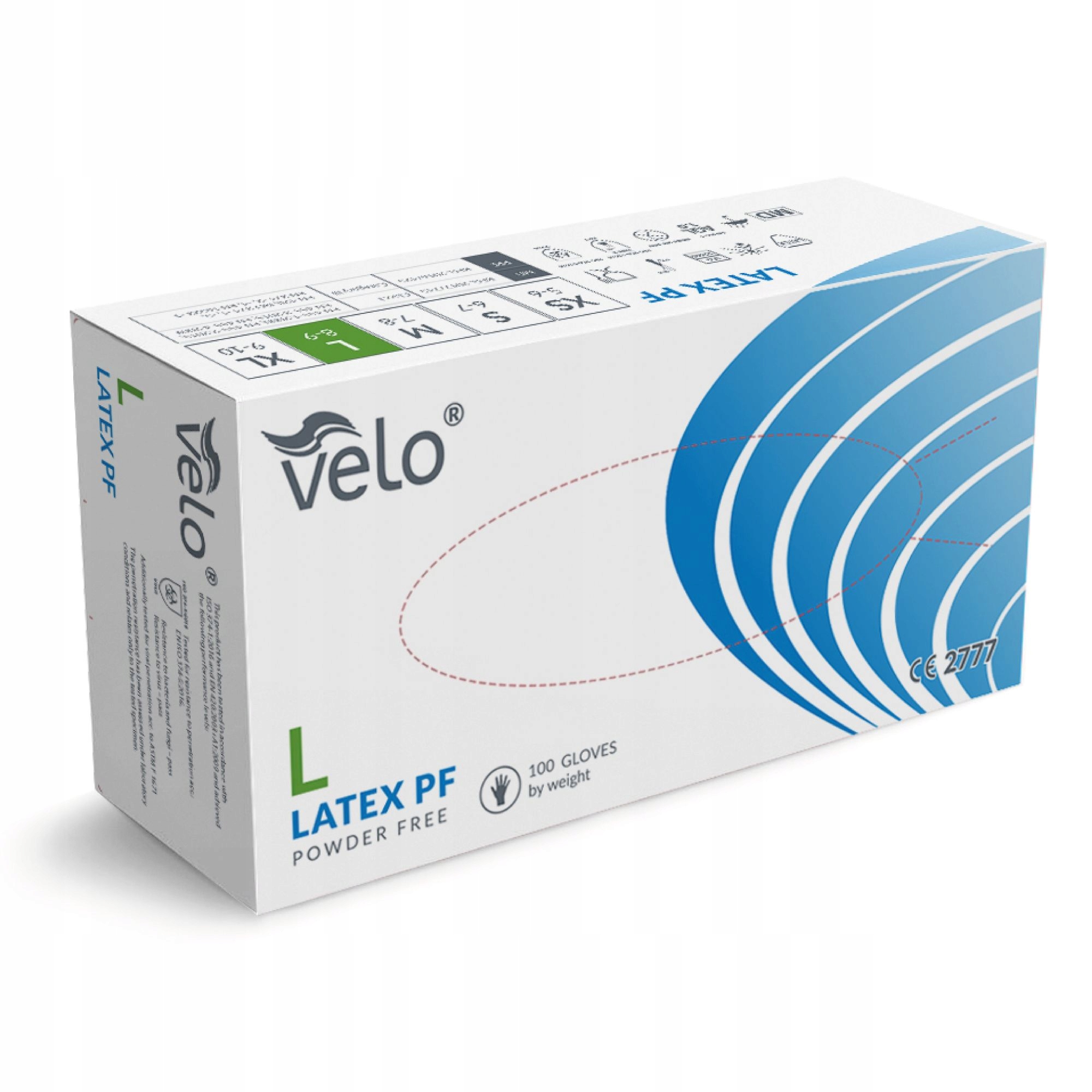 

Velo Rękawiczki lateksowe bezpudrowe L 100szt