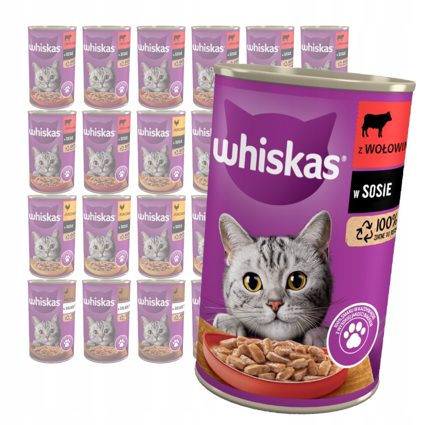 Levně Whiskas Krmivo Pro Kočky Mix Chutí 24x400g