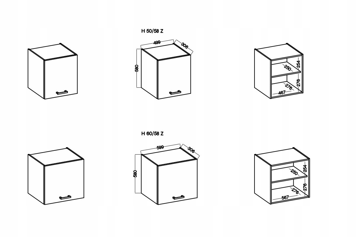 ZESTAW MEBLI DO KUCHNI TORO II 270 CM DĄB ARTISAN Liczba elementów w zestawie 9