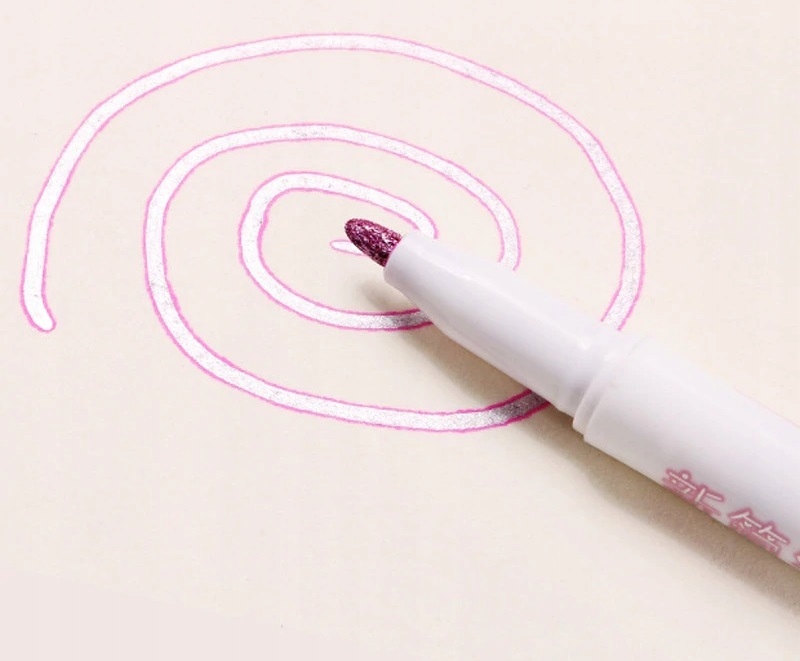 MAZAKI PISAKI DWUKOLOROWE 2w1 BŁYSZCZĄCE 8 sztuk Bohater brak