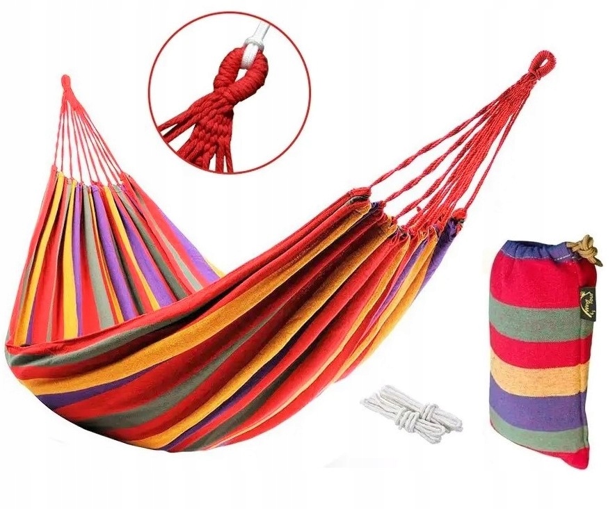 

Hamak Ogrodowy Mocny XXL Huśtawka +worek 200X150