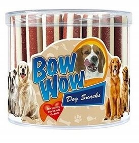 Levně Psí pamlsek Bow Wow trubičky se salámem 35 kusů