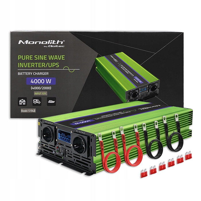 Menič mnapätia 2000W 12V 230V Usb čistá sinusová Ups LCD