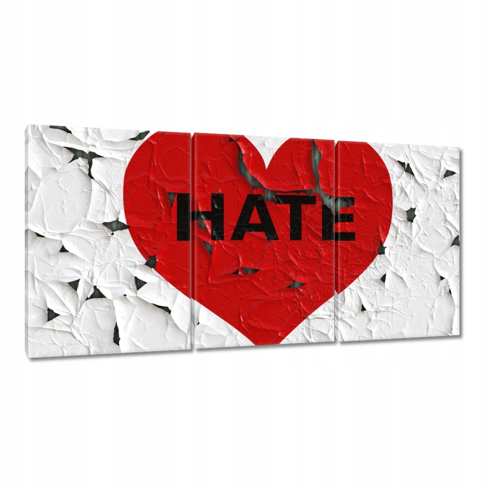

Obrazy 120x60 Serce Hate