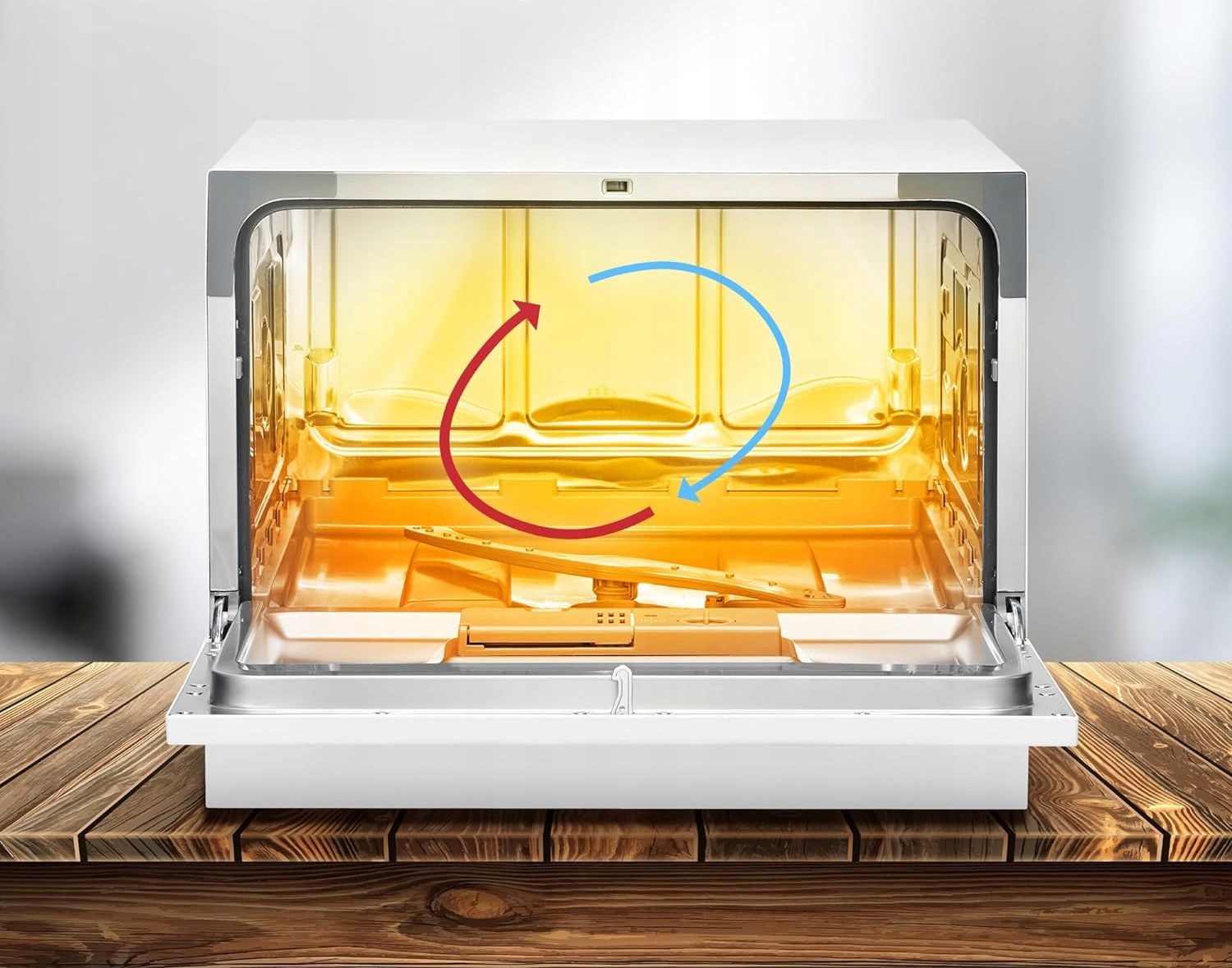 MAŁA ZMYWARKA NABLATOWA STOŁOWA WOLNOSTOJĄCA NA STÓŁ 5 PROGRAMÓW HOTELOWA Model TSG 7404