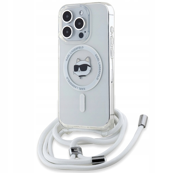 Karl Lagerfeld Choupette Hardcase do iPhone 15 Pro Transparentny Magsafe