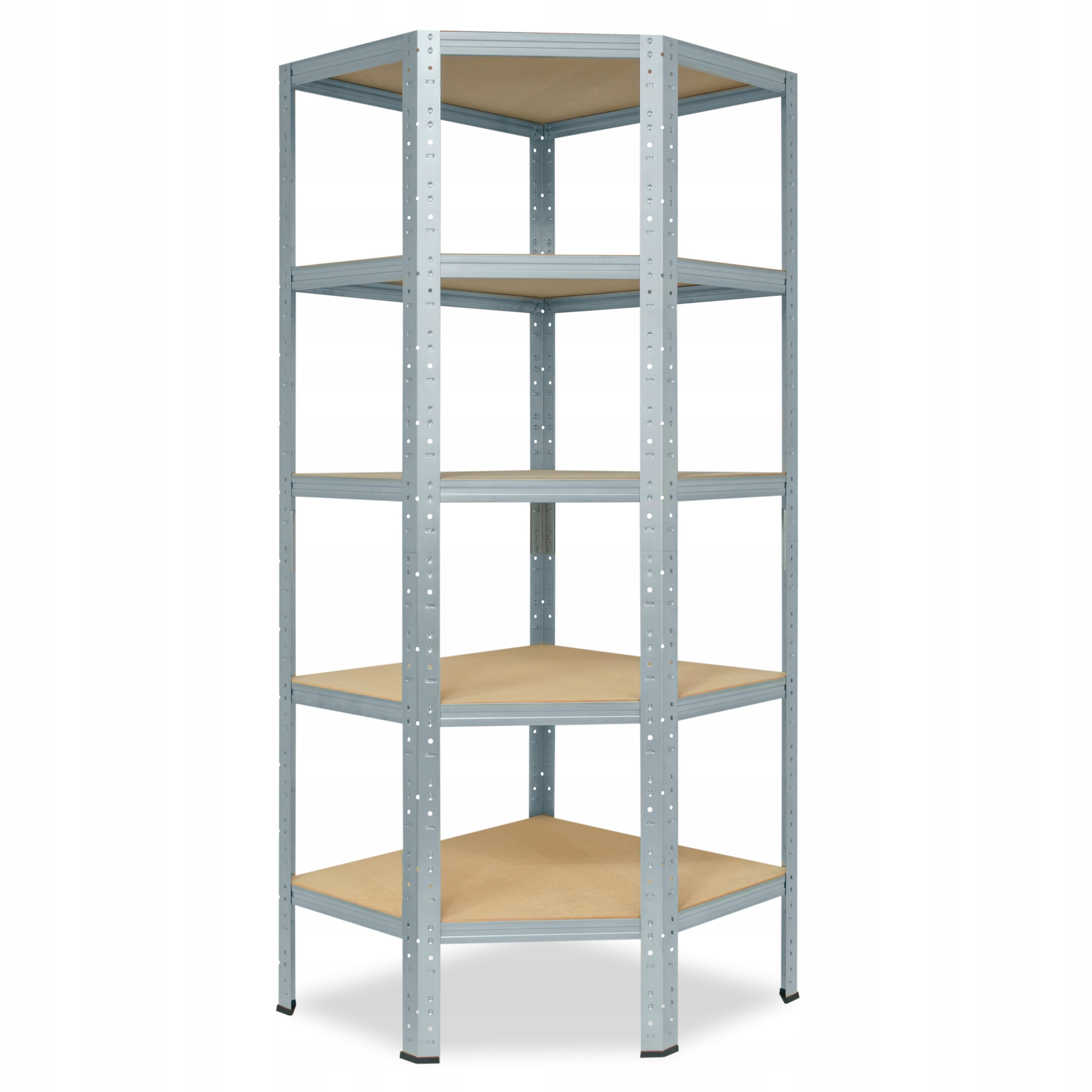 shelfplaza Home 200x80x50 cm regał narożny ocynkowany z 5 półkami