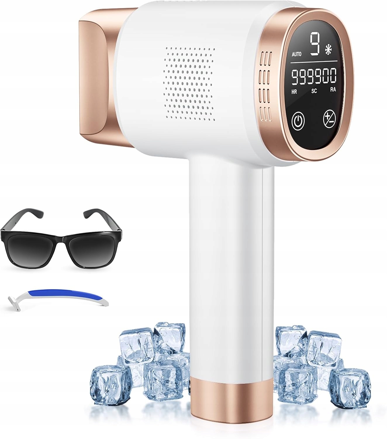 Oupseen Ipl Laserový epilátor s chladicím systémem, zlatá