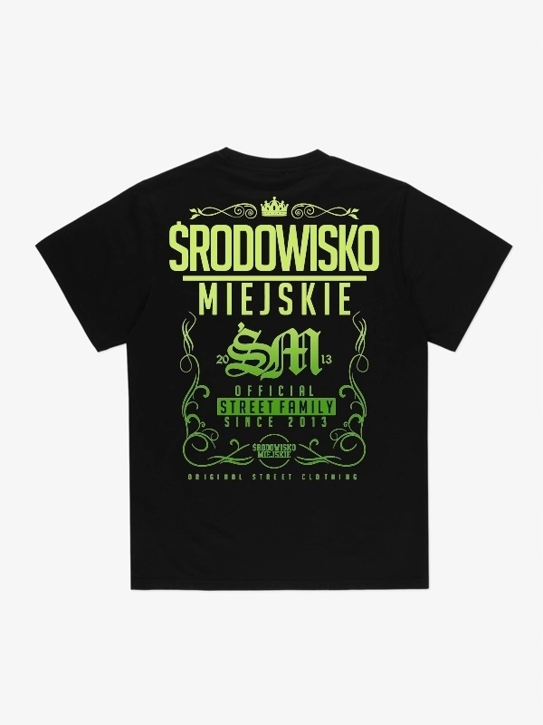 Tričko Środowisko Miejskie „theme 2.0“ Black/green vel. XL