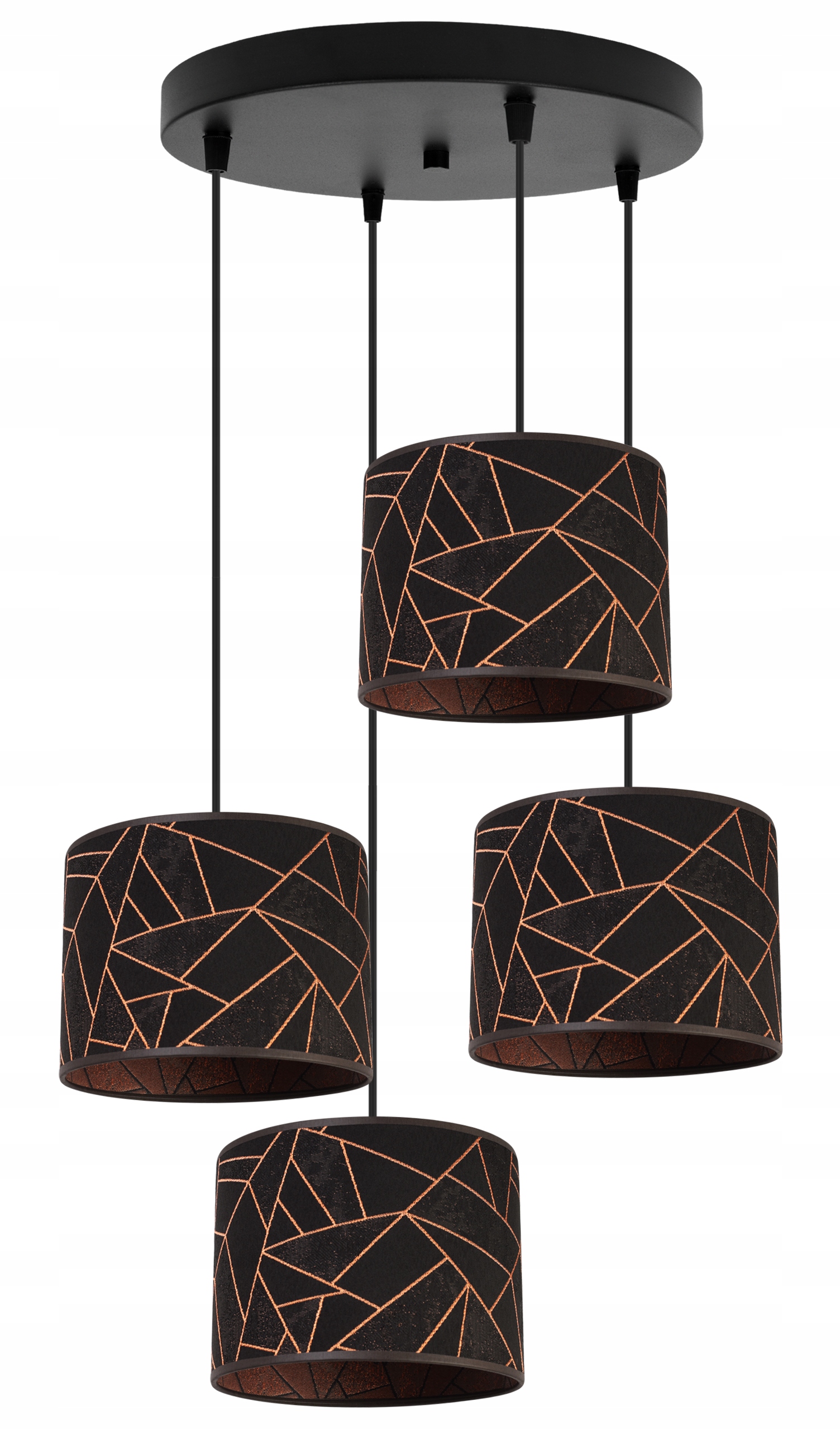 Závěsné Stropní Svítidlo Lustr Stínítko Měď Glamour Elegantní Moderní