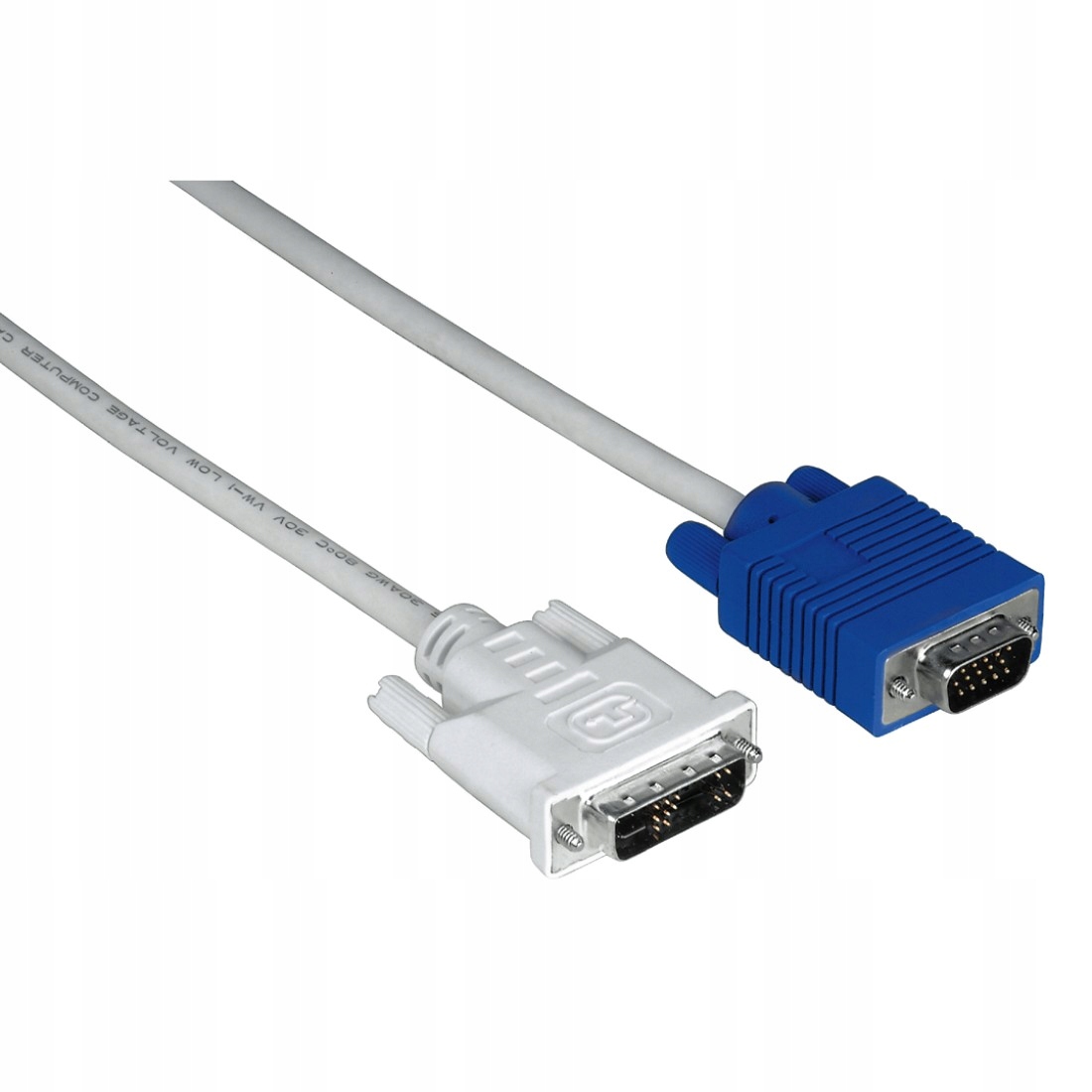 

Kabel adapter Vga D-sub HDD15 M DVI M 1,8m. Hama