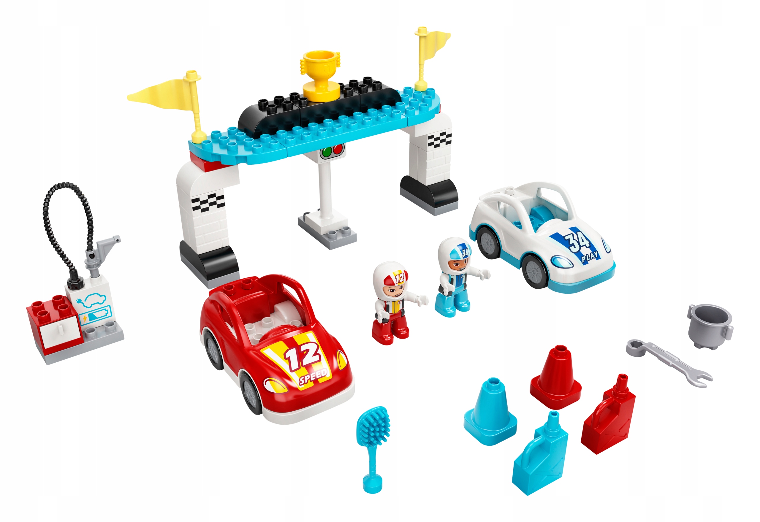 Lego DUPLO 10947 Samochody wyścigowe EAN (GTIN) 5702016911312