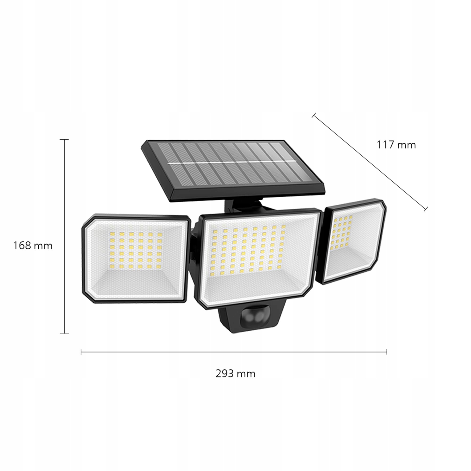 PHILIPS Nysil Lampa Solarna LED Z Czujnikiem Ruchu Zewnętrzna Czarna IP44 — miniatura 3