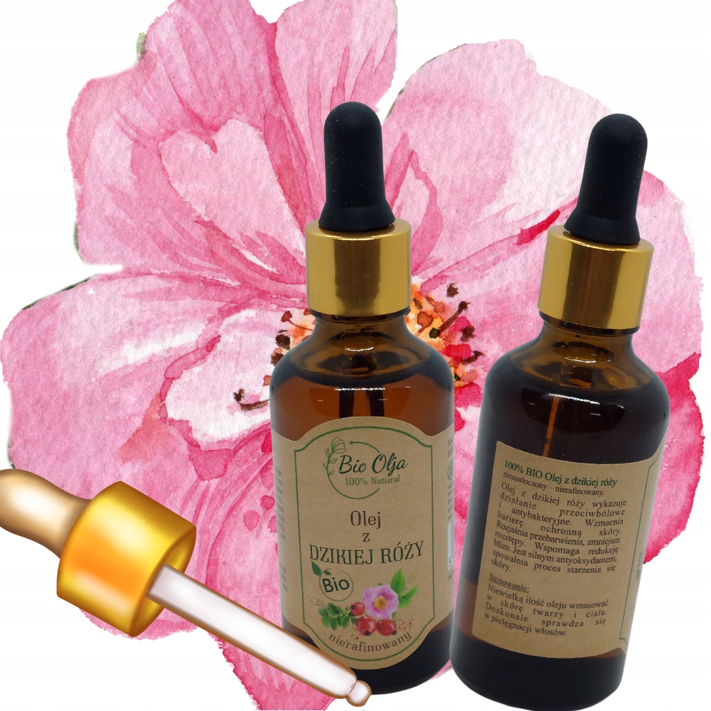Olejek do twarzy Różany BioOlja 50ml Nierafinowany Rodzaj Różany