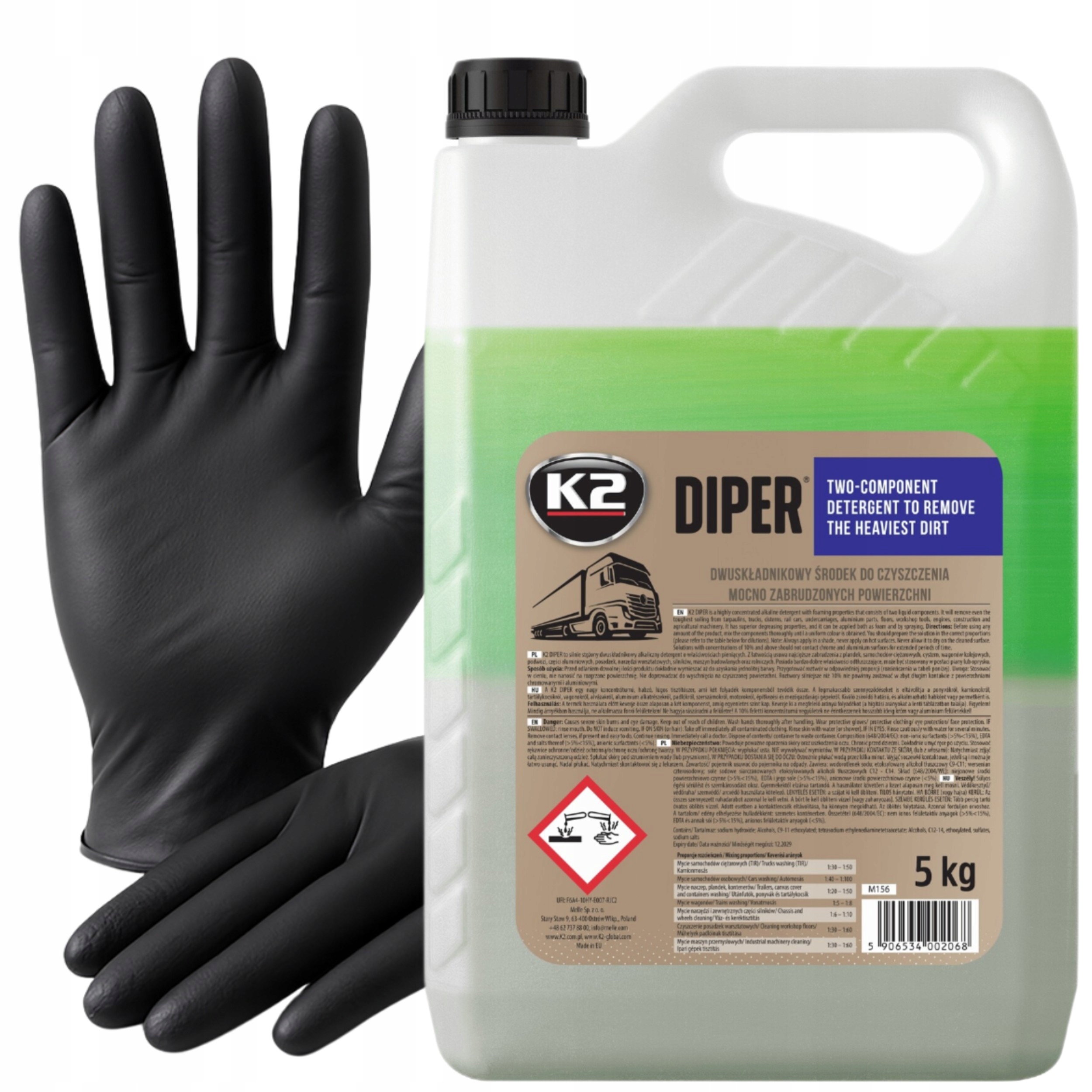 K2 Diper 5L Silná aktivní pěna pro mytí nákladních automobilů