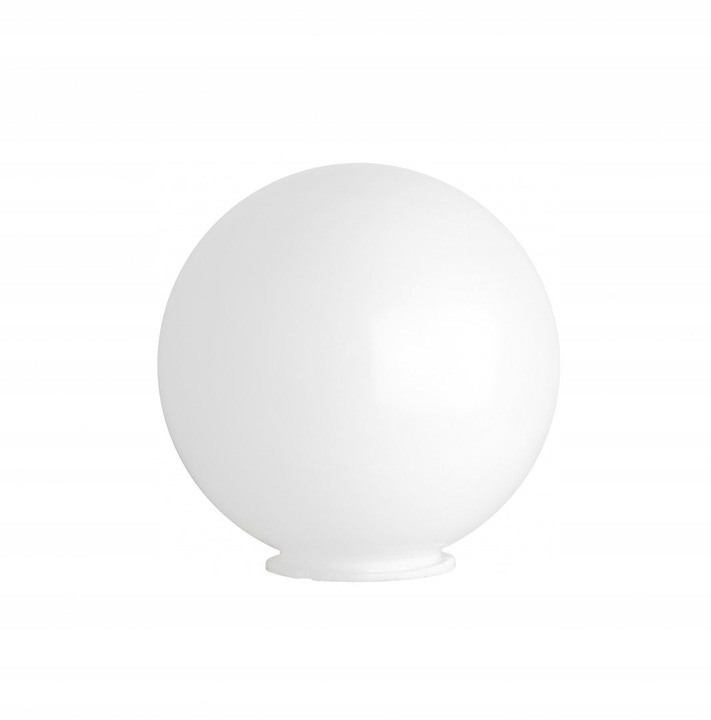 Klosz do lampy ogrodowej kula biała mleczna 40cm Kołnierz