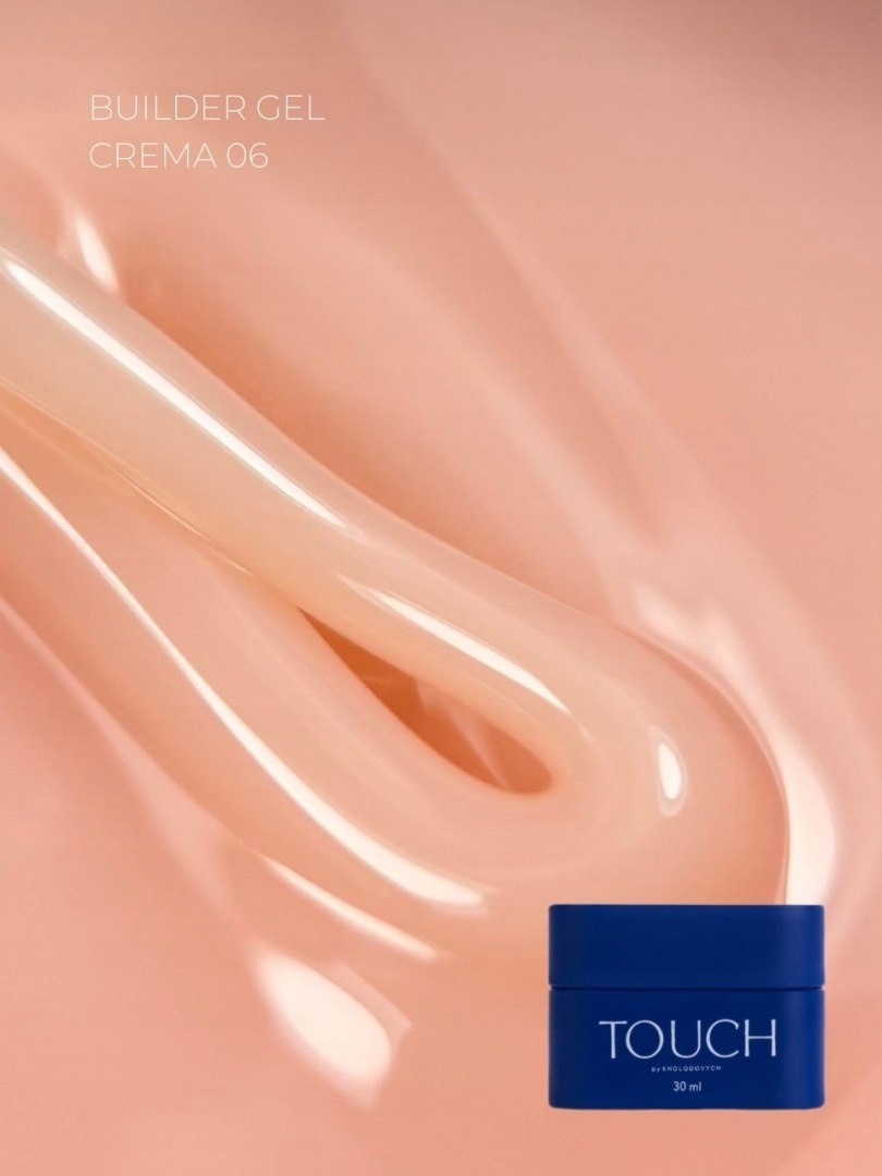 Touch Builder gel Crema 06 béžovo-broskvový stavební gel, 30 ml
