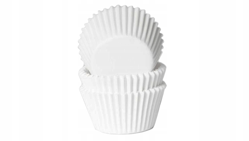 

Papilotki do mini muffinek białe, 60 szt.