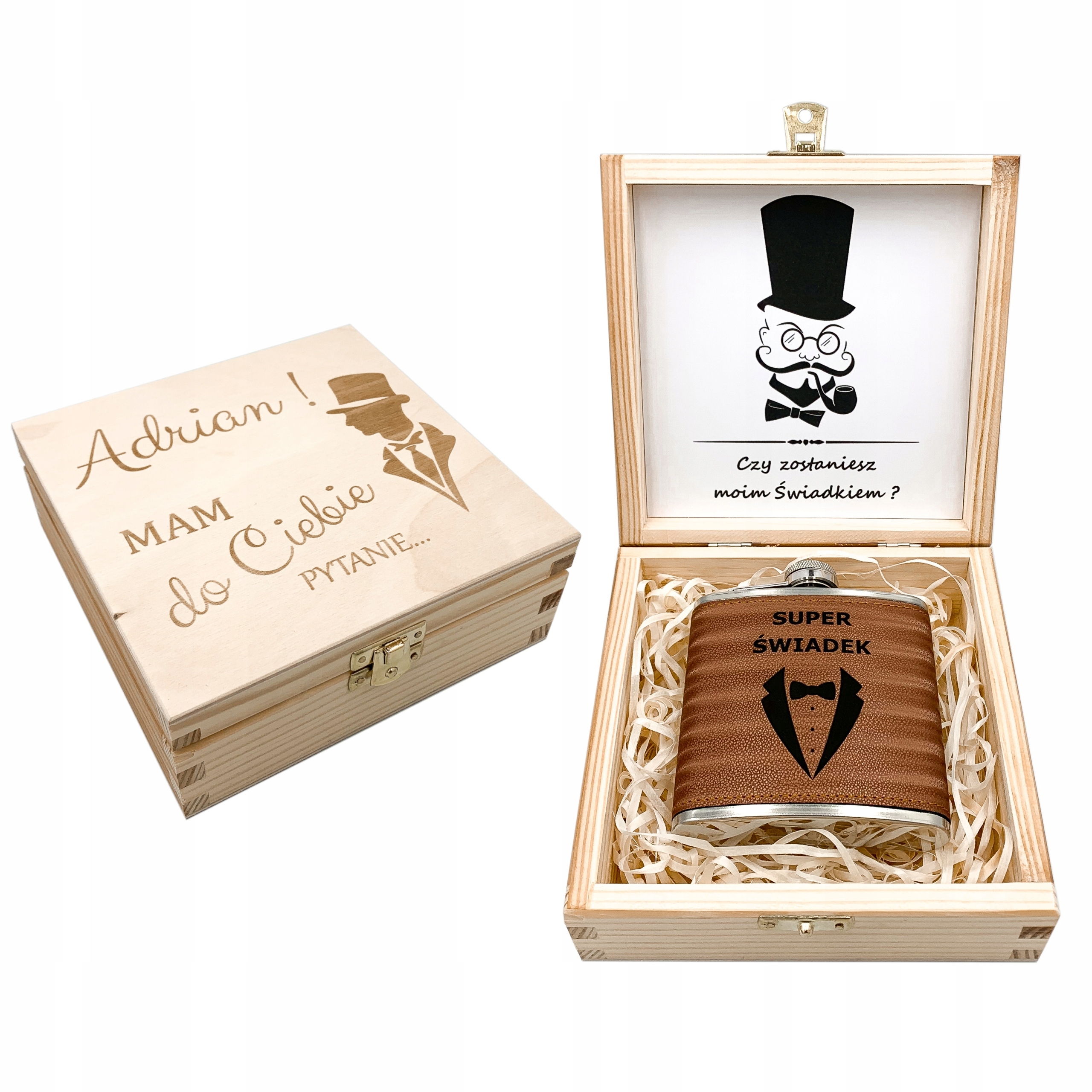 Placatka S Gravírováním Krabička Stanete Se Mým Svědkem? Otázka Žádost