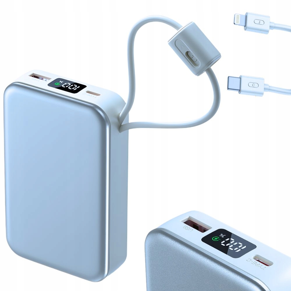 Verk Powerbanka 20 000 mAh, Quick Charge 3.0, Usb-c, Lightning, modrá