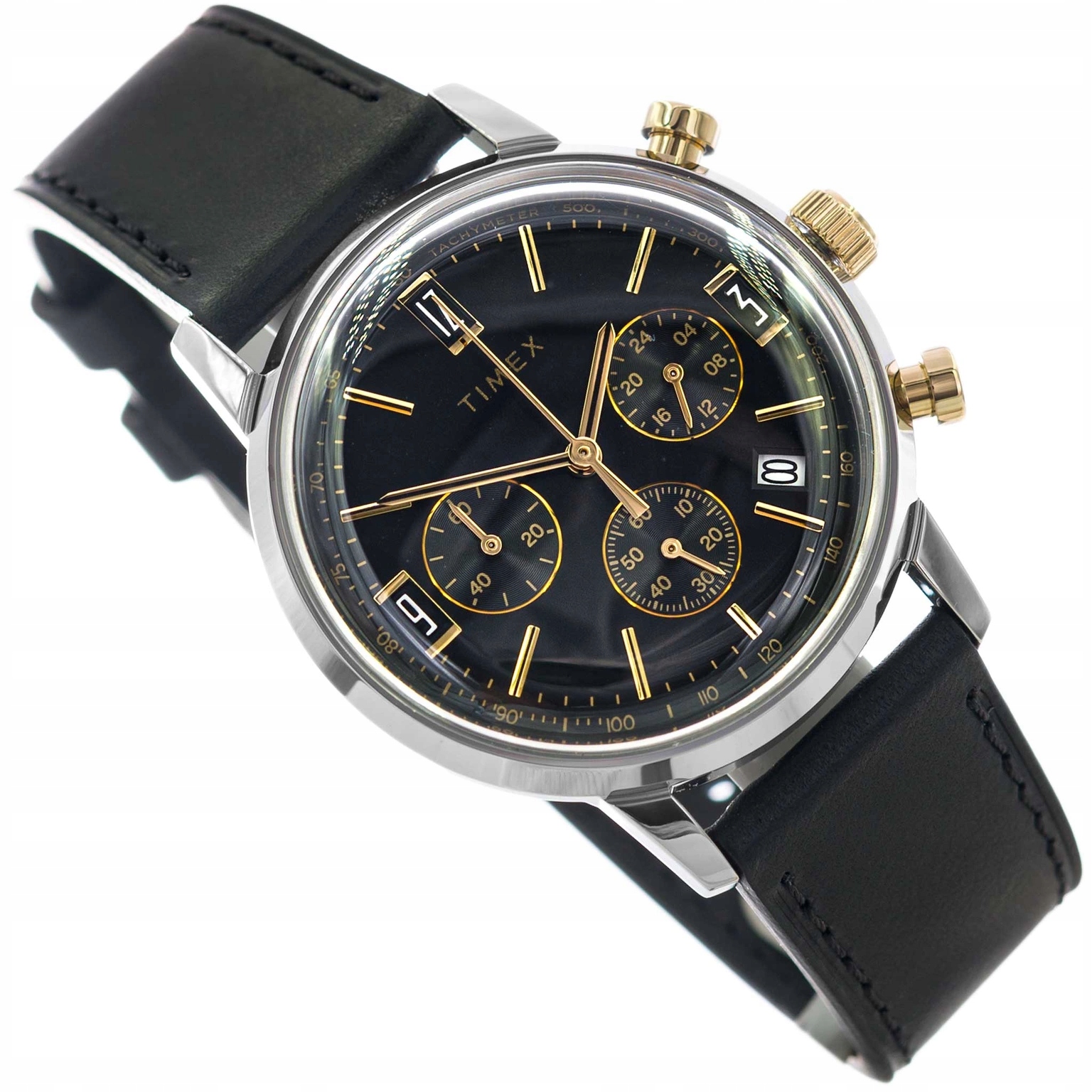 Pánské Hodinky Timex TW2W51500 Marlin S Černým Řemínkem Datumovka Chronograf